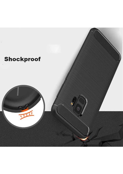 Samsung Galaxy S9 ile Uyumlu Kamera Korumalı Darbe Önleyici Carbon Brushed Silikon Kılıf fırsatları