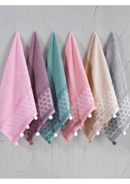 Renkli Jakarlı Pamuklu 6'lı Mutfak Havlu Seti 30x50 modelleri