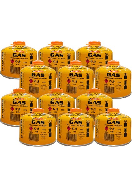 230 Gr. Gaz Ocak Kartuşu 12 Adet EVO-010-A2