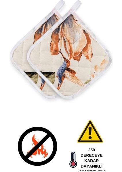 Renkli 2'li Isıya Dayanıklı Fırın Tutacağı Seti, Güvenli ve Şık Kullanım