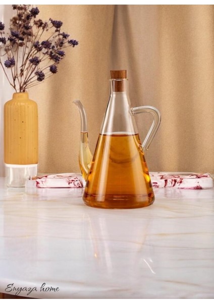 Chef 500 ml Borosilikat Cam Yağdanlık Yağlık Sirkelik