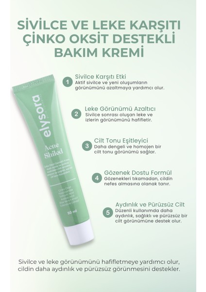 Sıvilce Karşıtı, Leke Karşıtı, Cılt Tonu Eşitleme, Sebum Dengeleyici Bakım Kremi 50 ml fırsatları