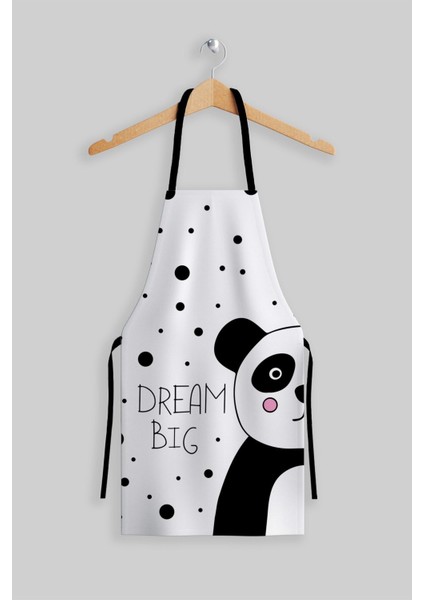 Beyaz polyester mutfak önlüğü, şık ve kullanışlı yemek hazırlama aksesuarı