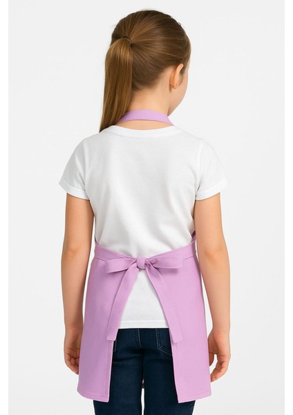 Renkli çocuk askılı önlük, rahat ve şık pamuk saten, 42x55 cm, pembe fiyatları