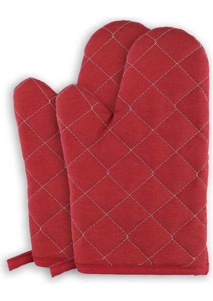 Bordo 2'li ısıya dayanıklı fırın eldiveni, pamuk polyester, 17x27 cm fiyatları