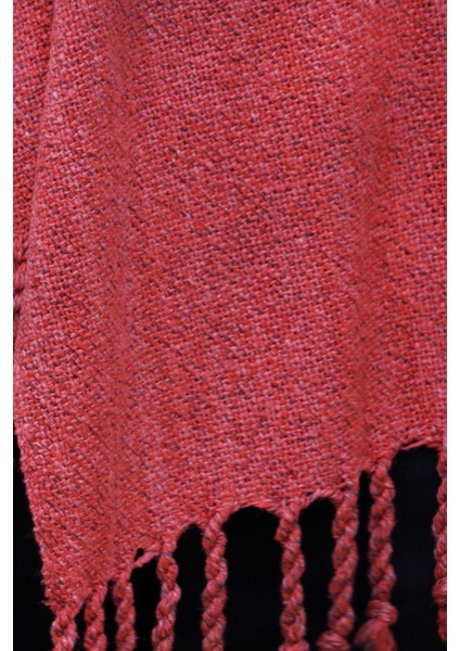 %100 Barış Ipeği El Dokuması Kaşkol 45 x 200 cm - Kırmızı fiyatları