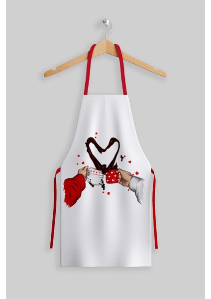 Beyaz Mutfak Önlüğü, Şık ve Kullanışlı, 50x70 cm, Kumaş, Zarif Tasarım