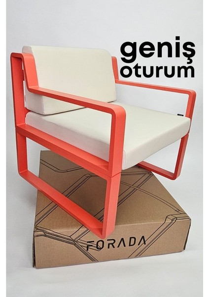 Bahçe Koltuğu Alüminyum Tekli - Uv Filtreli - Yıkanabilir Kılıflı