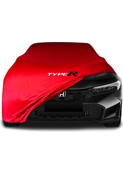 Honda Civic (2021 - ) Kırmızı Kumaş Araba Brandası Logolu Penye Branda Oto Branda