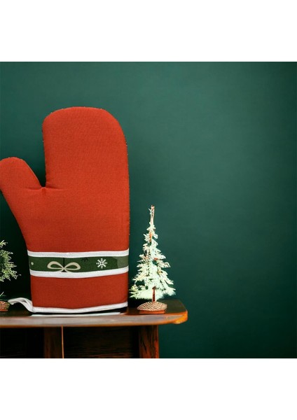 Turuncu ev eldiveni, dayanıklı pamuklu mutfak aksesuarı, 23x28 cm