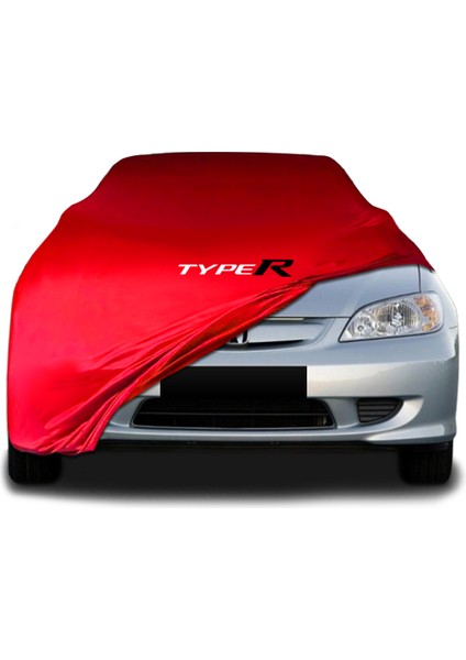 Honda Civic (2001 - 2006) Kırmızı Kumaş Araba Brandası Logolu Penye Branda Oto Branda