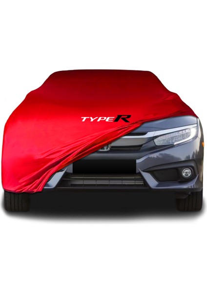 Honda Civic (2016 - 2019) Kırmızı Kumaş Araba Brandası Logolu Penye Branda Oto Branda