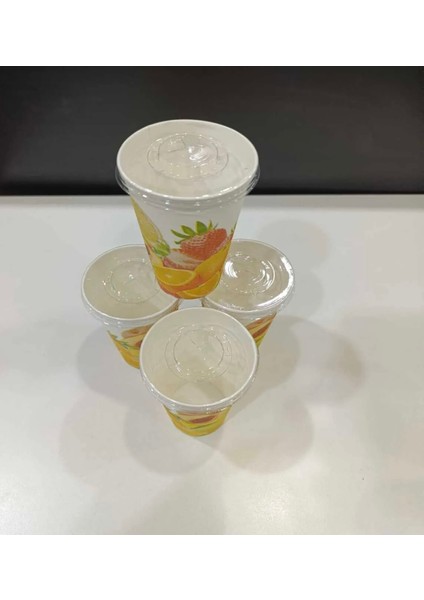 12 Oz Kapaklı Karton Bardak 100’lü