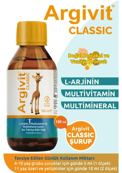 Classic Şurup 150 ml – Çocuklar Için Güçlü Multivitamin Desteği