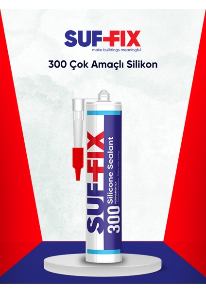 300 Asetoksi Silikon Mastik 280 ml – Şeffaf, Uv Dayanımlı