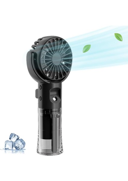 Şişe Sisleme Fanı, Şarj Edilebilir Taşınabilir Ayarlanabilir Küçük Fan, 4 Hızlı Su Püskürtme Fanı