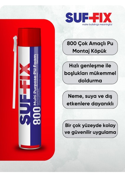 800 High Tack Hibrit Polimer Montaj Yapıştırıcı 290 ml – Beyaz (400 Kg/m² Tutma Gücü) modelleri