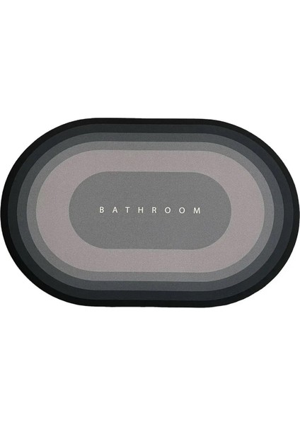 Oval Banyo Paspası Kaymaz Tabanlı Banyo Matı Su Emici Özellik 40X60 cm
