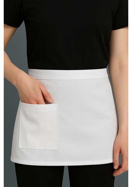 Beyaz Pamuklu Yarım Bel Önlük, Leke Tutmaz, Çok Amaçlı, Unisex, 168x287 cm fırsatları
