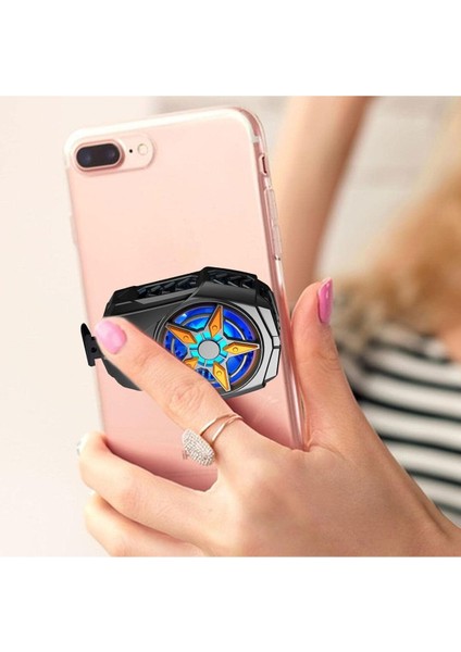 Telefon ve Tablet Soğutucu Fan Işıklı Cep Telefonu Soğutma Fanı Radyatör Soğutucu fırsatları