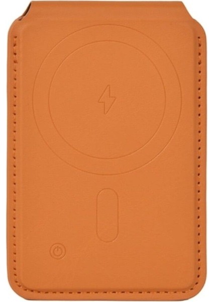 Ensiga Wireless Şarjlı Airtag Özellikli Kartlıklı Standlı Magsefe Deri Cüzdan