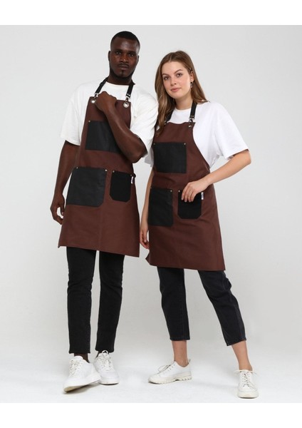 Leke Tutmaz Çok Amaçlı Önlükler, Şık ve Koruyucu, 80x65 cm, Pamuk Polyester, Kahverengi fiyatları