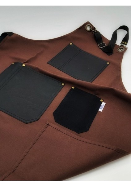 Leke Tutmaz Çok Amaçlı Önlükler, Şık ve Koruyucu, 80x65 cm, Pamuk Polyester, Kahverengi indirimleri