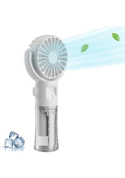 Şişe Sisleme Fanı, Şarj Edilebilir Taşınabilir Ayarlanabilir Küçük Fan, 4 Hızlı Su Püskürtme Fanı