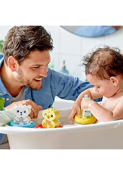 ® Ilk Banyo Zamanı Eğlencesi: Yüzen Hayvan Treni 10965-18 Ay ve Üzeri Okul Öncesi Yaştaki Çocuklar Için Oyuncak Yapım Seti (14 Parça)