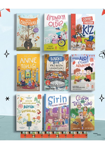 3.4.sınıf- Levent Piri Reisin Leventleri, Hayal Orkestrası, Limonataya Ne Oldu, Anne Terliği(9kitap)
