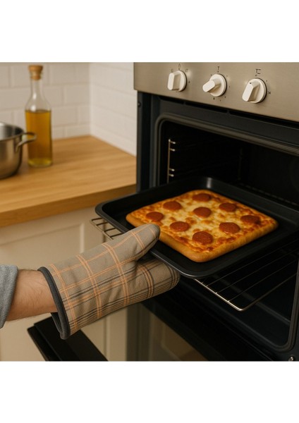 Çok Renkli Yüksek Kaliteli Yanmaz Fırın Eldiveni, Güvenli ve Dayanıklı 30x15 cm modelleri