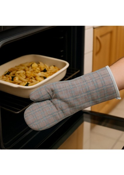 Çok Renkli Yüksek Kaliteli Yanmaz Fırın Eldiveni, Güvenli ve Dayanıklı 30x15 cm