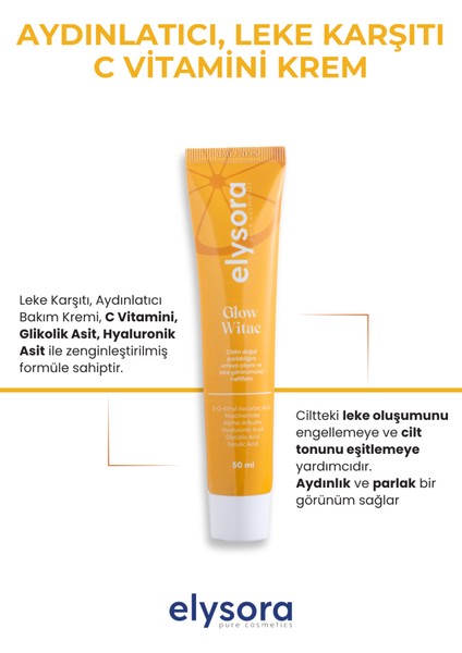 Leke Karşıtı, Cılt Tonu Eşitleme, Nemlendirici, Aydınlatıci, C Vitamini Krem 50 ml fiyatları