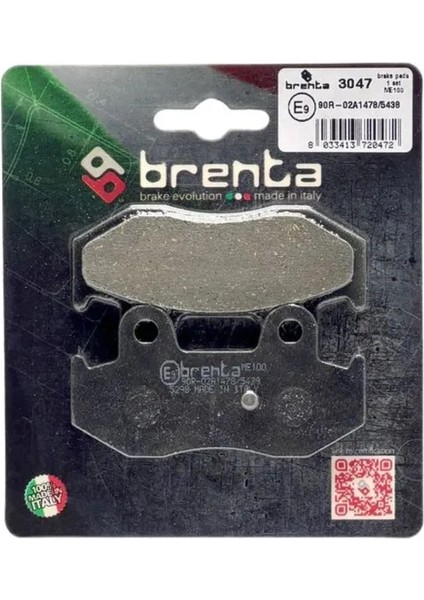 Suzuki An 250 Burgman Arka Fren Balata Brenta (Made In Italy)