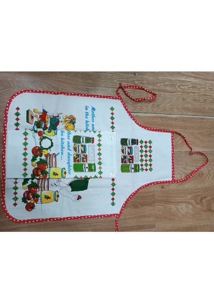 Çok Renkli Alezli Plastik Havlulu Önlük, Farklı Boyutlarda Kullanıma Uygun