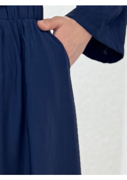 Serona Üstü Kimono Etekli Çilek TAKIM-EK556 Lacivert-Kadın Tesettür Etekli Takım-Tam Yazlık-Uygun -Serin Kumaş-Tesettür Kimonolu Etekli Takım-Sade ve Rahat Model modelleri