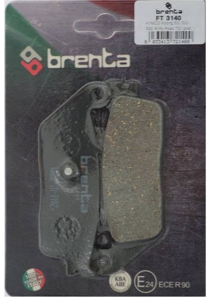 Kymco Xcıtıng 400I Arka Fren Balata Brenta (Made In Italy)