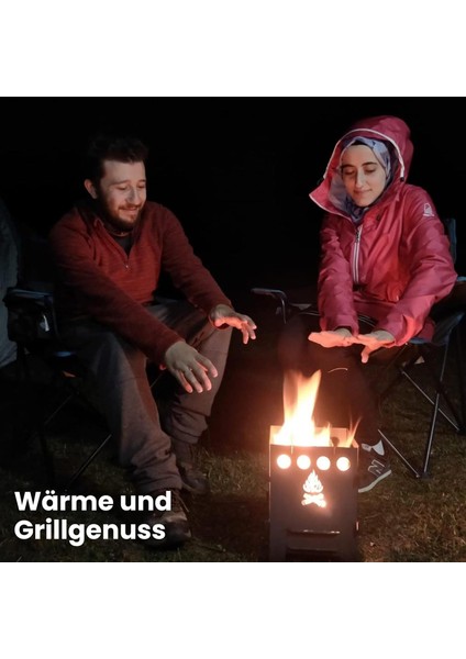 Xl Ateş Kutusu Çok Yakıtlı Taşınabilir Katlanır Kamp Ocağı Çınar Extreme