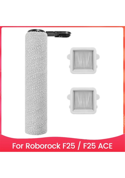 Roborock F25 / F25 Ace Islak/kuru Elektrikli Süpürge Robot Parçaları Için Yedek Kit Aksesuarları Ana Silindir Fırça Hepa Filtre (Yurt Dışından)