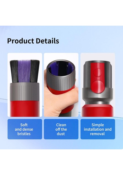 Dyson V6 Dc Serisi Vakumlu Toz Fırçası Ataşmanı Için Vakumlu Toz Fırçası Iz Bırakmayan Toz Yumuşak Kıl Çıkarma Fırçası (Yurt Dışından) modelleri