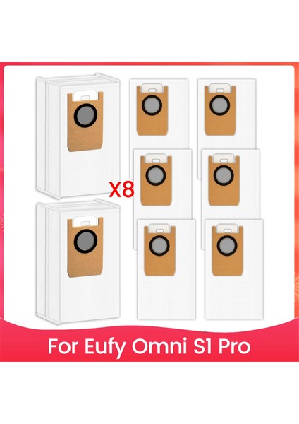 Eufy Omni S1 Pro Kendiliğinden Boşalan Istasyon Robot Süpürge Aksesuarları Robot Süpürge Için Toz Torbaları (Yurt Dışından)