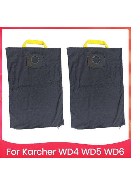 Karcher Wd4 Wd5 Wd6 Elektrikli Süpürge Parçaları Yıkanabilir Filtre Torbası Için 2 Adet Toz Torbası Yedeği (Yurt Dışından)