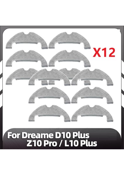 Dreame D10 Plus, Z10 Pro, L10 Plus Robot Süpürge Için 12 Adet Paspas Pedi Yıkanabilir ve Tekrar Kullanılabilir Paspas Pedi Aksesuarları (Yurt Dışından)