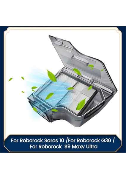 Roborock Saros 10 / Roborock S9 Maxv Ultra Robot Süpürge Aksesuarları Yedek Toz Kutusu Filtreli (Yurt Dışından)