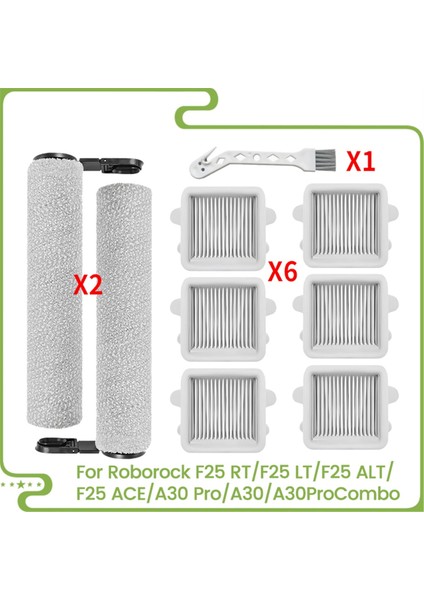 Roborock F25 RT/F25 LT/F25 ALT/F25 ACE/A30 PRO/A30/A30PROCOMBO Silindir Fırçalar Hepa Filtreler Parçalar Elektrikli Süpürge (Yurt Dışından)