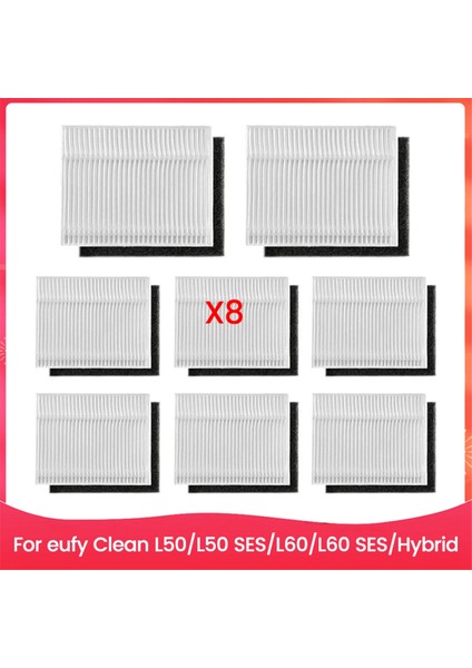 Eufy Clean L50, L50 Ses, L60, L60 Ses/hibrit, Robot Süpürge Aksesuarları Için Yedek Filtre Setleri (Yurt Dışından)