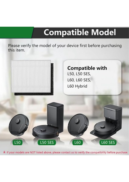 Eufy Clean L50, L50 Ses, L60, L60 Ses/hibrit, Robot Süpürge Aksesuarları Için Yedek Filtre Setleri (Yurt Dışından) fiyatları