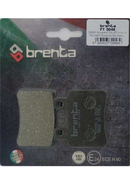 Peugeot Geopolıs 400 Arka Fren Balata Brenta (Made In Italy)