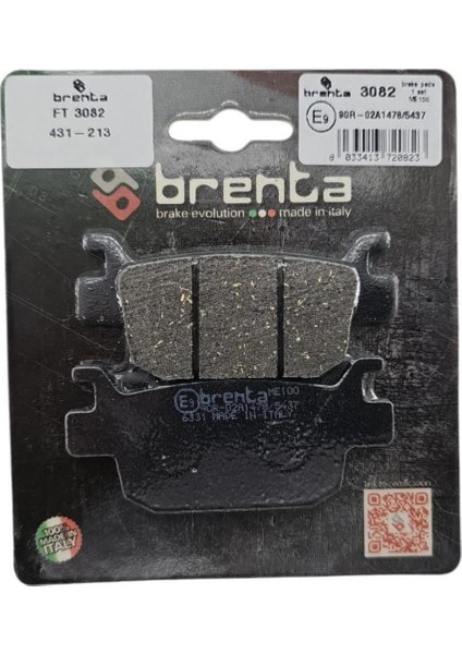 Honda Nss 300 Forza Arka Fren Balata Brenta (Made In Italy)