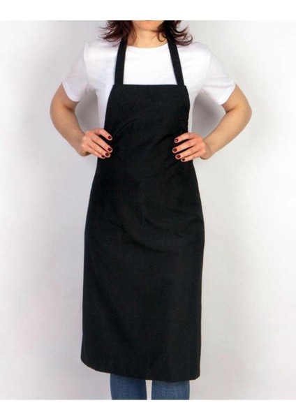Kadın Aşçı Önlüğü, Siyah, 100x70 cm, şık ve kullanışlı tasarım
